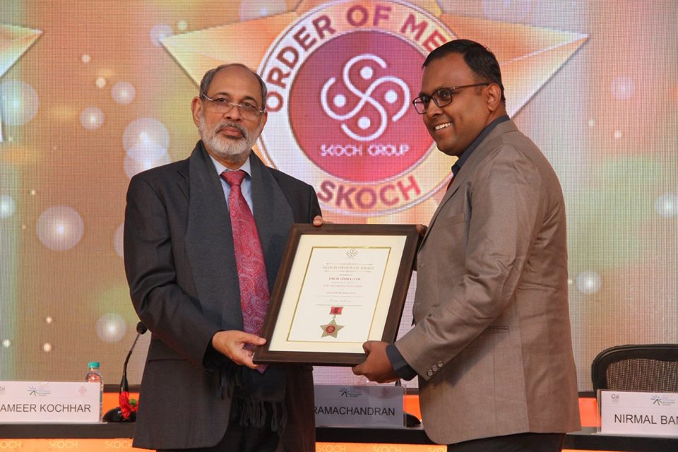 Skoch Order of Merit award 2016
स्कोच ऑर्डर ऑफ मेरिट पुरस्कार 2016