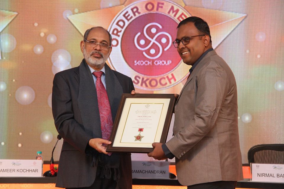 Skoch Order of Merit award 2016
स्कोच ऑर्डर ऑफ मेरिट पुरस्कार 2016